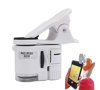 Microscopio, Microscopio clip, 60x LED gioielli lente di ingrandimento focalizzando il microscopio tasca regolato con luce