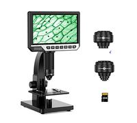 Microscopio, Microscopio digitale 2000X 7 "IPS 12MP 1080P biologico da laboratorio con doppia lente telecomando(32GB No RC)