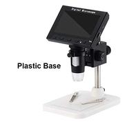 Microscopio Microscopio digitale a LED 1000x, microscopio video elettronico con visualizzazione da 4,3 pollici di sollevamento del supporto f/scheda madre (Color : Plastic Base)
