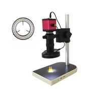 Microscopio Microscopio monoculare, obiettivo fotocamera digitale 56 LED luce workbench stand riparazione saldatura telefono (Color : A)