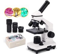 [Microscopio monoculare composto 40X-2000X per bambini, adulti e studenti, microscopio di precisione per l'educazione scientifica biologica con kit