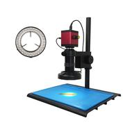 Microscopio monoculare, obiettivo fotocamera digitale 56 LED luce workbench stand riparazione saldatura telefono(B)