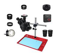 Microscopio Osservazione 3.5X-90X Simul Focale Trinoculare Stereo Microscopio VGA 1080P VGA 38MP HDMI Digitale USB Microscopio Fotocamera CTV Adattatore Obiettivo Barlow