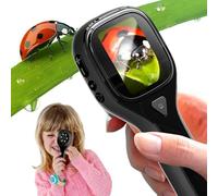 Microscopio per adulti e bambini, microscopio cellulare digitale con schermo, display IPS da 2,0 pollici, microscopio portatile per bambini e scoperta all'aperto