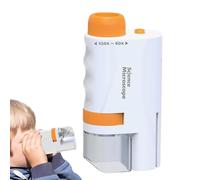 Microscopio Per Bambini - 60x - 120x Microscopio Portatile Tascabile Mini | Microscopio Con Microscopio Tascabile Ad Alta Definizione Leggera A LED Per Bambini | Kit Scientifici Ducazionali, Esperimen