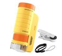 Microscopio Per Bambini Clip Per Telefono | Microscopio Educativo Per Bambini 60x-120x Esplorazione all'Aperto Scoperta della Natura Esperimenti Osservazione Giallo