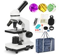Microscopio per bambini e principianti 100X-1000X, microscopio professionale con adattatore per smartphone, include set di vetrini, adatto per l'educazione scientifica domestica