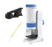 Microscopio per bambini: Raggiungi Studenti Doppia luce, Design Mano Mano, Strumento Scienze Educative Discovery | portatile bambini Studio esplorazione Natura All'aperto