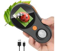 Microscopio per bambini, Vankarr microscopio portatile 500X con schermo IPS 2,0", giocattolo educativo per microcosmo, appassionati di scienza, compleanno, Natale