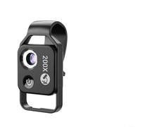 Microscopio per cellulare 200X con lente CPL, lente d'ingrandimento digitale HD, fotocamera clip-on per ispezione della pelle del timbro delle monete, lente close-up portatile ricaricabile USB per