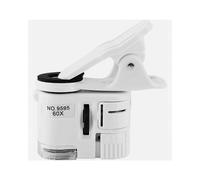 Microscopio per cellulare, lente d'ingrandimento tascabile 9595W 60x con luce ultravioletta a LED, mini microscopio per cellulare con clip per gi