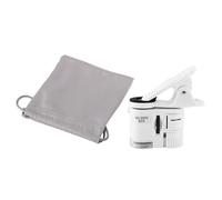 Microscopio per cellulare mini 9595W con lente d'ingrandimento 60X e luce UV LED, microscopio portatile con clip per il rilevamento di valute, gioielli antichi, valutazione,