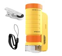 Microscopio per clip per telefono, zoom 60x-120x, portatile a mano | Microscopio manuale 60 x 120 x per esplorazione all'aperto, esperienza scientifica, osservazione della natura