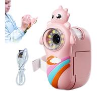 Microscopio per,Microscopio per, portatile cartone animato 1000X con 8 LED regolabili, Display LCD da 2 pollici, Dinosauro, portata di apprendimento precoce per tutti i piccoli