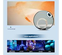 Microscopio per telefono MS120, lente di identificazione professionale, ingrandimento HD 120X, JeweLens con 19 modalità di luce, 36 perle di lampada