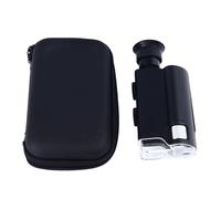 Microscopio portatile 200x a 240x Minifopico ottico a tasca in ingramento con luce a LED per ispezione di gioielli in metallo in metallo lente acrilico in plastica