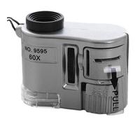 Microscopio portatile 60X - Tipo pratico con illuminazione a LED, Strumento di ingrandimento Facile da operare | Un Mini Microscopio a Pulsanti Che Può essere utilizzato da Adulti e dispositivi