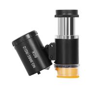 Microscopio portatile con clip for telefono cellulare da 45 X, lente d'ingrandimento a LED UV, luce tascabile illuminata for la valutazione di gioielli antichi(Black 60X LED)
