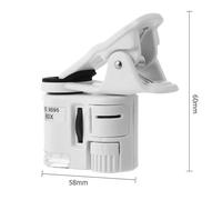 Microscopio portatile con clip for telefono cellulare da 45 X, lente d'ingrandimento a LED UV, luce tascabile illuminata for la valutazione di gioielli antichi(60X LED)