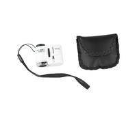 Microscopio portatile con lente d'ingrandimento 60X con luce LED e rilevamento di contraffazioni UV per gioielli, gemme, circuiti e calligrafia (bianco)