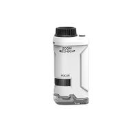 Microscopio portatile for bambini, piccolo microscopio elettronico con vetrini portaoggetti, for la scuola materna, Strumenti ampiamente utilizzati(White)