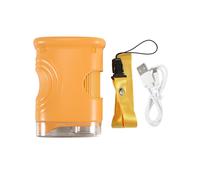 Microscopio Portatile per Bambini con Schermo HD da 2 Pollici, Microscopio Tascabile 50-1000X, Regalo di Compleanno Educativo per Bambini, Giallo