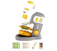 Microscopio portatile per bambini - Kit microscopio educativo ad alta definizione - Giocattoli scientifici per bambini, microscopioalimentato a batteria con luce LED per imparare a immergere il bambi