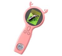 Microscopio portatile per bambini | Lente d'ingrandimento digitale ad alta risoluzione 50x | Due lente di ingrandimento multifunzionale, supporta la registrazione di foto e video, per