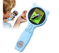 Microscopio portatile per bambini, portatile al microscopio, ingrandimento digitale portatile 50x, set di microscopio per bambini, vetro di ingrandimento multifunzione a due lenti, supporta la fotogra