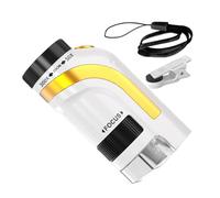 Microscopio portatile portatile per bambini - Digiscope tascabile 50x-300x con luce LED | Mini kit di esplorazione scientifica per bambini, giocattolo STEM leggero per avventure all'aria aperta,