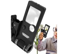 Microscopio Pratico: Vetro D'ingrandimento Con Luce A LED, Zoom 10-80x | Un Microscopio Portatile Per Bambini Che È Conveniente Per L'osservazione Della Natura E Il Controllo Delle Lettere Del Libro,