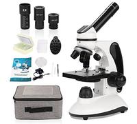 Microscopio professionale 40X-2000X, adatto a bambini, studenti e adulti, Microscopio biologico con adattatore per smartphone e set di vetrini, ideale per scuole, laboratori e contesti didattici