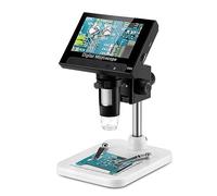 Microscopio, Scopio Digitale 4.3 '' USB 1000X Ingrandimento Elettronico 1080P HD For Saldatura Di Riparazione Con 8 LED(Plastic)