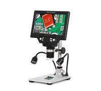 Microscopio, Scopio Digitale Schermo A Colori Da 7 Pollici Di Grandi Dimensioni Display LCD A Base Larga 12MP 1-1200X Lente Ingrandimento Ad Amplificazione Continua(With battery)