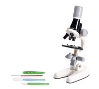 Microscopio speciale for studenti, microscopio didattico for bambini HD ad alta potenza, for laboratorio scientifico e biologia, Strumenti ampiamente utilizzati(White)