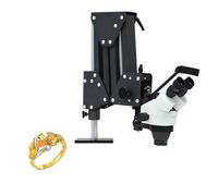 Microscopio stereo con illuminazione a LED, ingrandimento regolabile 7X-45X, distanza di lavoro 160 mm per gemmologi e valutazione dei gioielli