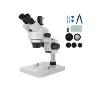 Microscopio Stereo-Duoku-3,5X-90X-Trinoculare 360-Supporto su Pilastro-Ingrandimento Elevato-Optica di Precisione