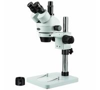 Microscopio Stereo Trinoculare AmScope 3.5X-45X Con Supporto A Colonna
