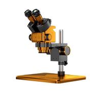 Microscopio stereo trinoculare con oculare HD, luce ad anello LED e adattatore per fotocamera, per uso in laboratorio e principianti