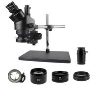 Microscopio stereo trinoculare simul-focale 3.5X-90X 38MP HDMI Digitale USB Microscopio industriale Videocamera for riparazione di saldatura(Square 5x5x0.5mm)