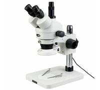 Microscopio Stereo Trinoculare Zoom AmScope 3.5X-90X + Luce A LED 144