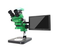 Microscopio Stereomicroscopio Elettronico Trinoculare Con Zoom Continuo For Video 4K Della Fotocamera USB Di Manutenzione Nitidezza Precisione Dettagli Senza Sforzo(Standard Version)