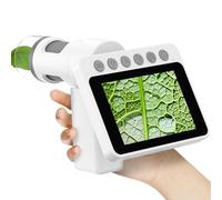 Microscopio tascabile digitale portatile per bambini, 1000X lente d'ingrandimento con luce per monete, gioielli, lettura, scienza, apprendimento