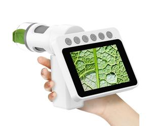 Microscopio tascabile digitale portatile per bambini, 1000X lente d'ingrandimento con luce per monete, gioielli, lettura, scienza, apprendimento