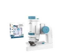 Microscopio tascabile for bambini 60-200X con luce LED, portatile, elettrico, mini, ad alta definizione, for esterni(Blue with bracket)