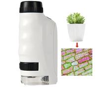 Microscopio tascabile | Microscopio per principianti per bambini 120X | Giocattolo scientifico e STEM, Kit di scienze educative, per bambini dagli 8 ai 12 anni per l'osservazione microbiol