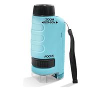 Microscopio tascabile mini da laboratorio 60-120x portatile scientifico for bambini con luce LED for all'aperto(Blue microscope)