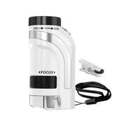 Microscopio Tascabile per Bambini con Ingrandimento 50x-300x e Luce LED, Microscopio Digitale Portatile per Bambini A