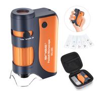 Microscopio Tascabile per Bambini, Microscopi Portatili 60X-120X Zoom Con LED, M