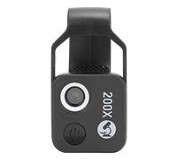 Microscopio Tascabile per Telefono, Design a Clip per Microscopio per Telefono Cellulare con Carica USB con Luce a LED per 2 luminosità Regolabile 200X Jadestone (Nero)
